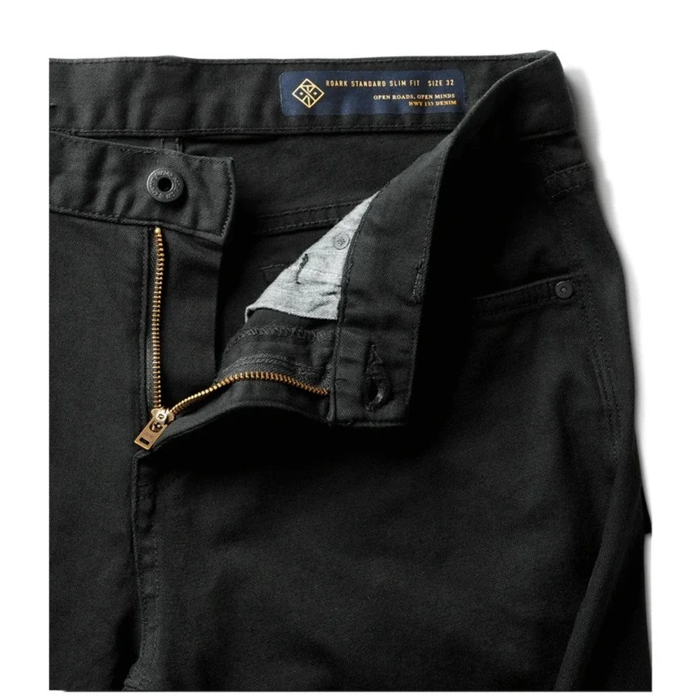 Roark Hwy 133 5-Pocket Pant Slim Straight Denim Black 2 Men's 36x32 NEW - Picture 6 of 7